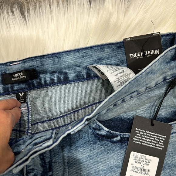 💙TRUE RELIGION Rocco Sn Flap Relaxed Skinny Jean - Picture 12 of 15